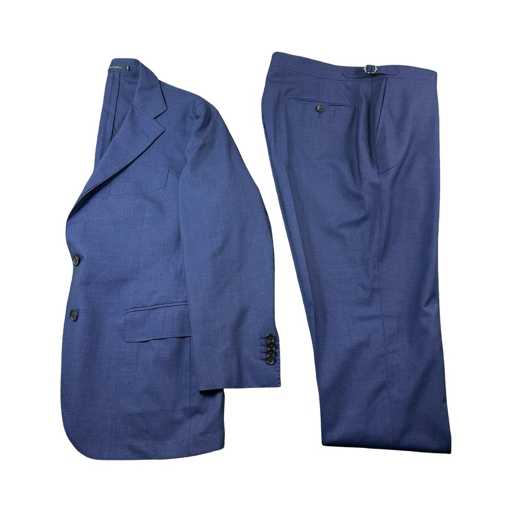 Suitsupply La Spalla Blue Unstructured Vitale Barberis 120s Wool Suit 42S
